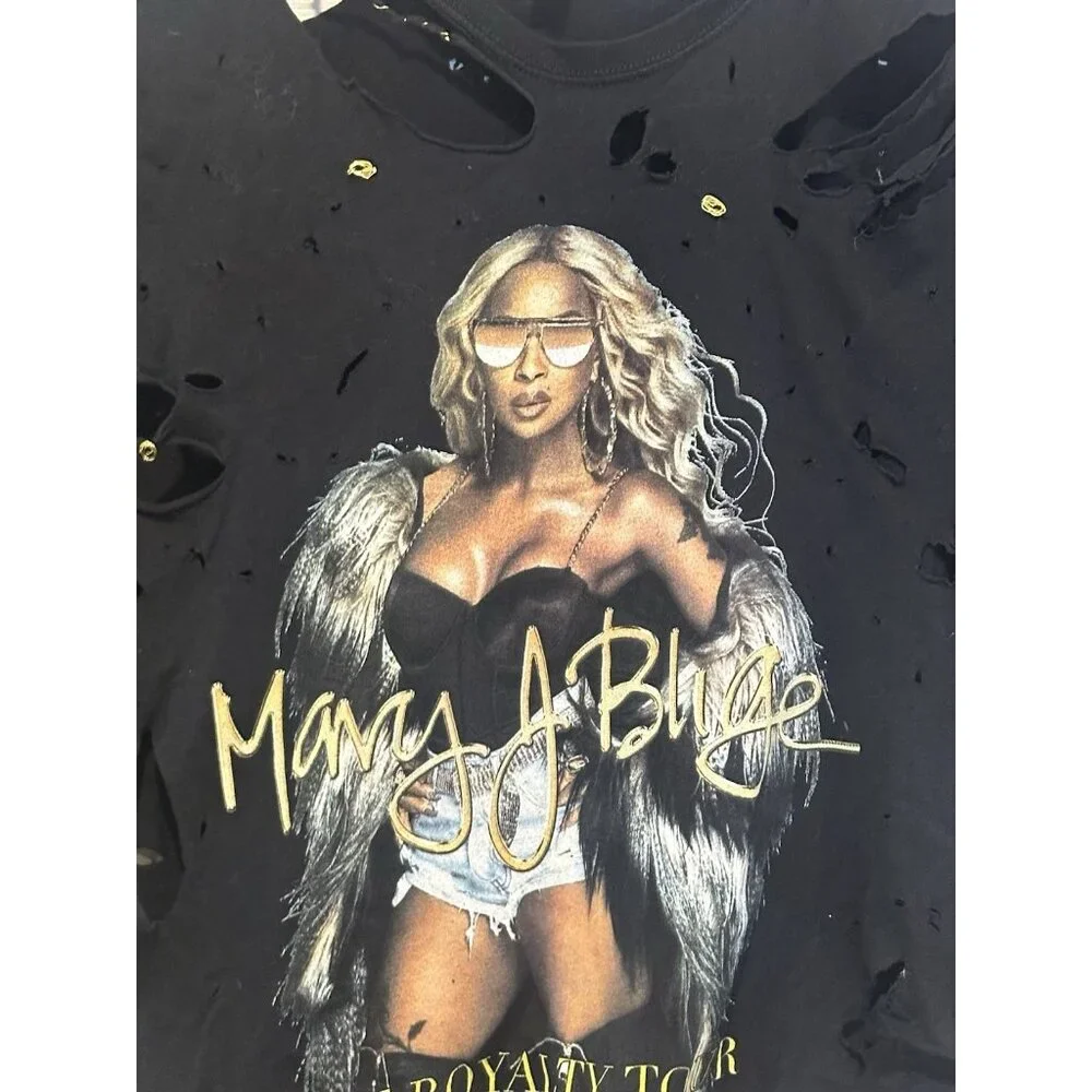 The Royalty Tour Mjb‎ & Nas Custom T Shirt Size XL